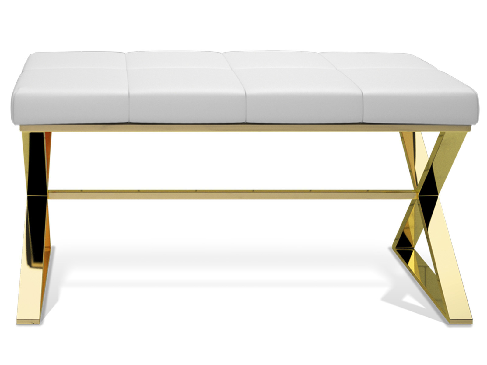 Ławka łazienkowa Decor Walther Bench Gold PVD White