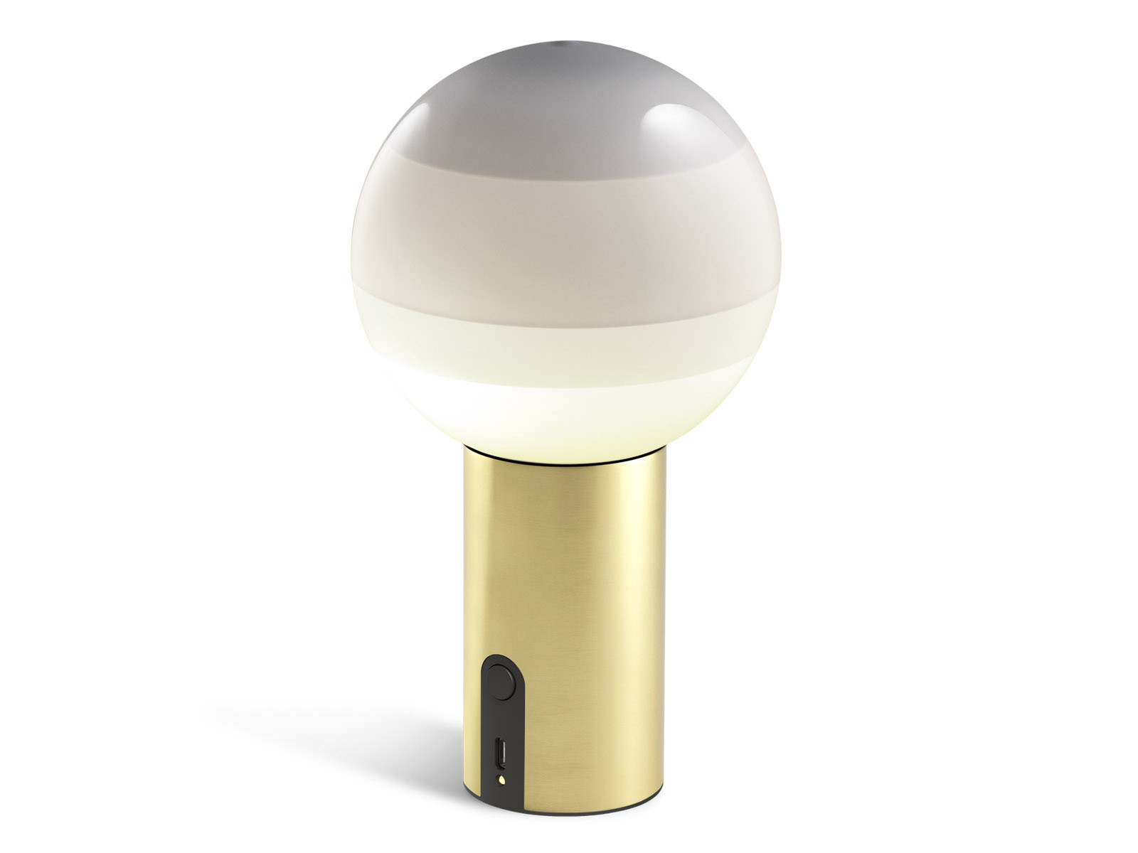 Lampa Marset Dipping Mobile LED Table White/Grey Brass