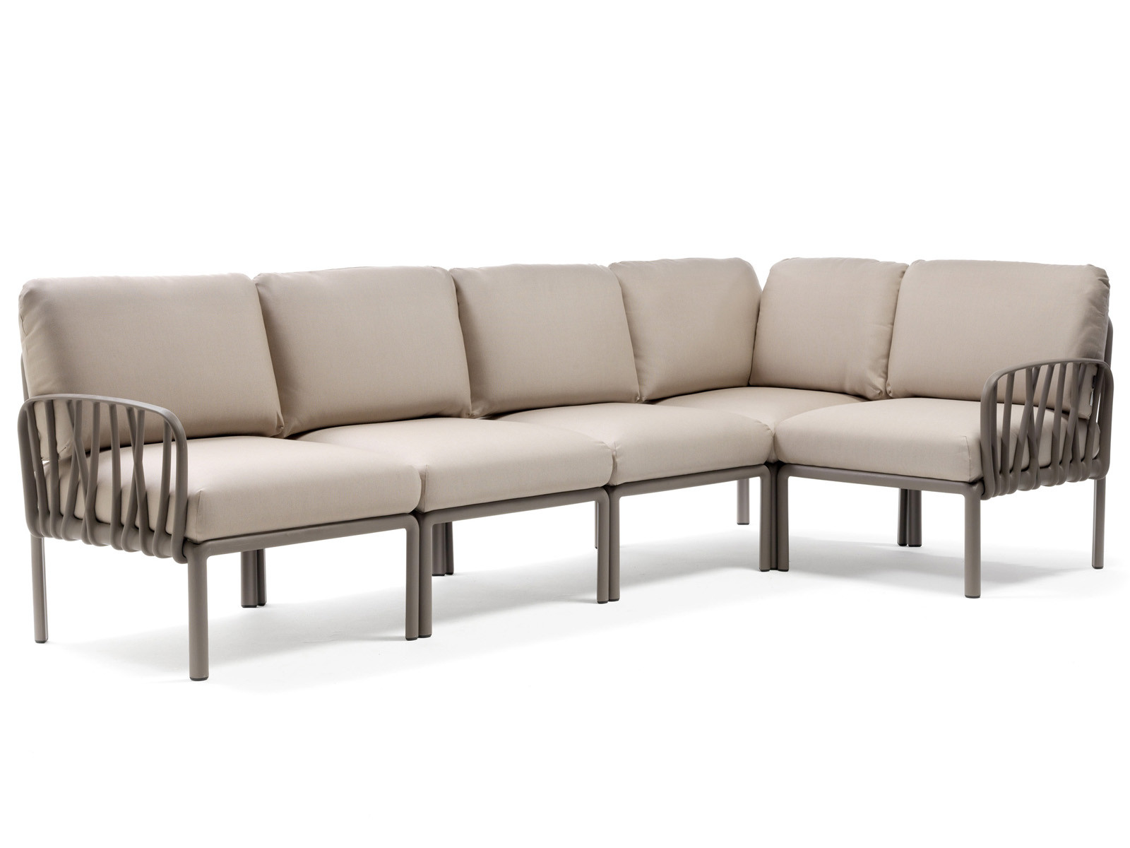 Sofa Nardi Komodo Taupe/Canvas - 5-modułowa/narożnik