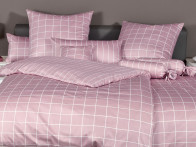 Pościel Janine Modern Classic Check Pink 135x200..