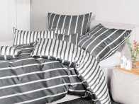 Pościel Janine Modern Classic Stripes Antrazit 200x200..