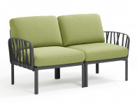 Sofa Nardi Komodo Antracite/Avocado - 2-osobowa..