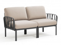 Sofa Nardi Komodo Antracite/Canvas - 2-osobowa..