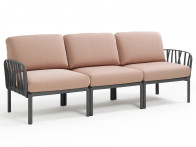 Sofa Nardi Komodo Antracite/Rosa - 3-osobowa..