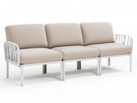 Sofa Nardi Komodo Bianco/Canvas - 3-osobowa..