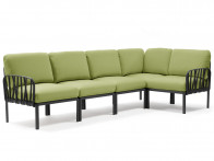 Sofa Nardi Komodo Antracite/Avocado - 5-modułowa/narożnik..