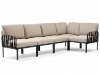 Sofa Nardi Komodo Antracite/Canvas - 5-modułowa/narożnik..