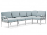 Sofa Nardi Komodo Bianco/Ice - 5-modułowa/narożnik..