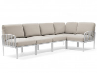 Sofa Nardi Komodo Bianco/Panama - 5-modułowa/narożnik..