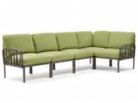 Sofa Nardi Komodo Taupe/Avocado - 5-modułowa/narożnik..