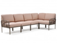 Sofa Nardi Komodo Taupe/Rosa - 5-modułowa/narożnik..