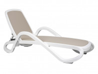 Leżak Nardi Alfa Sunlounger Bianco/Taupe..