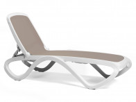 Leżak Nardi Alfa/Omega Sunlounger Bianco/Taupe..