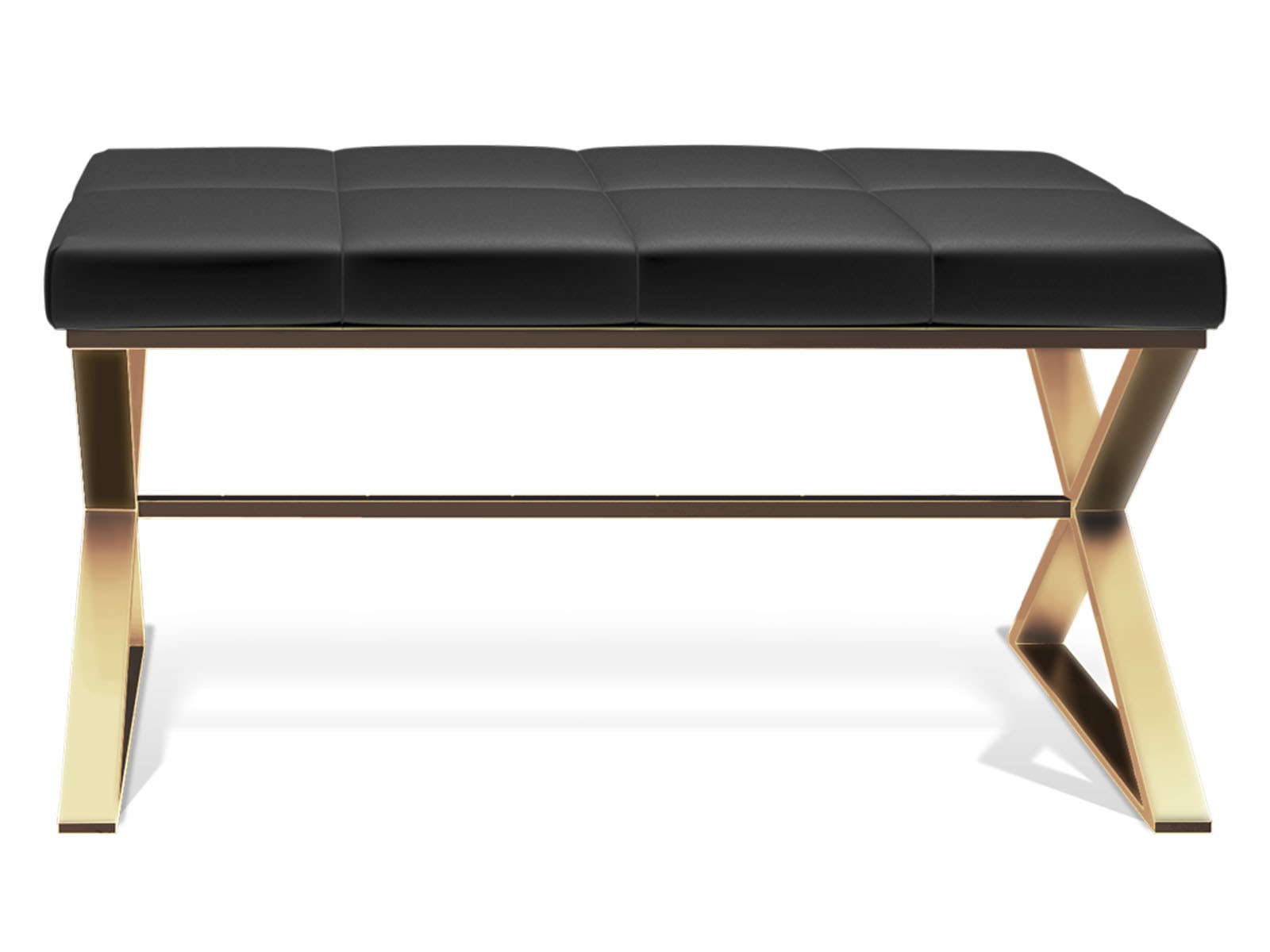 Ławka łazienkowa Decor Walther Bench Gold Matt PVD Black