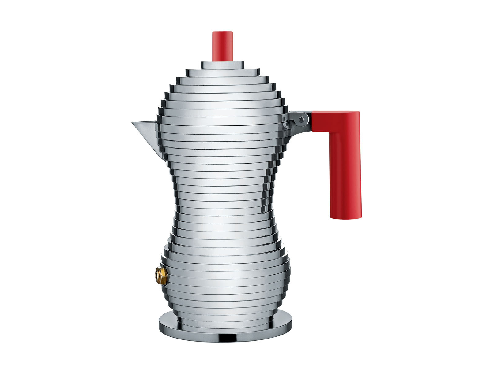 Kawiarka ciśnieniowa Alessi Pulcina 70ml x1 Silver Red