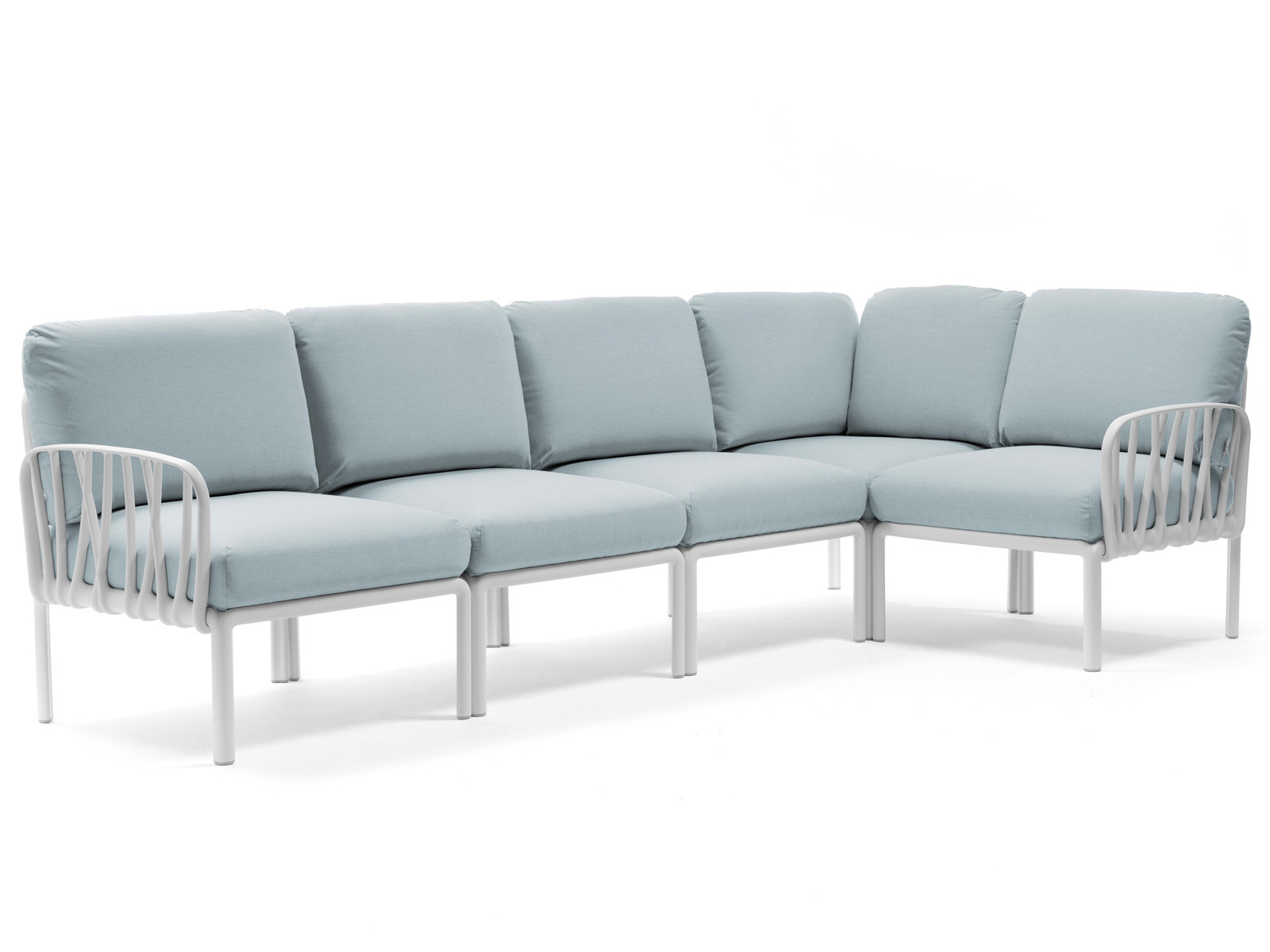 Sofa Nardi Komodo Bianco/Ice - 5-modułowa/narożnik