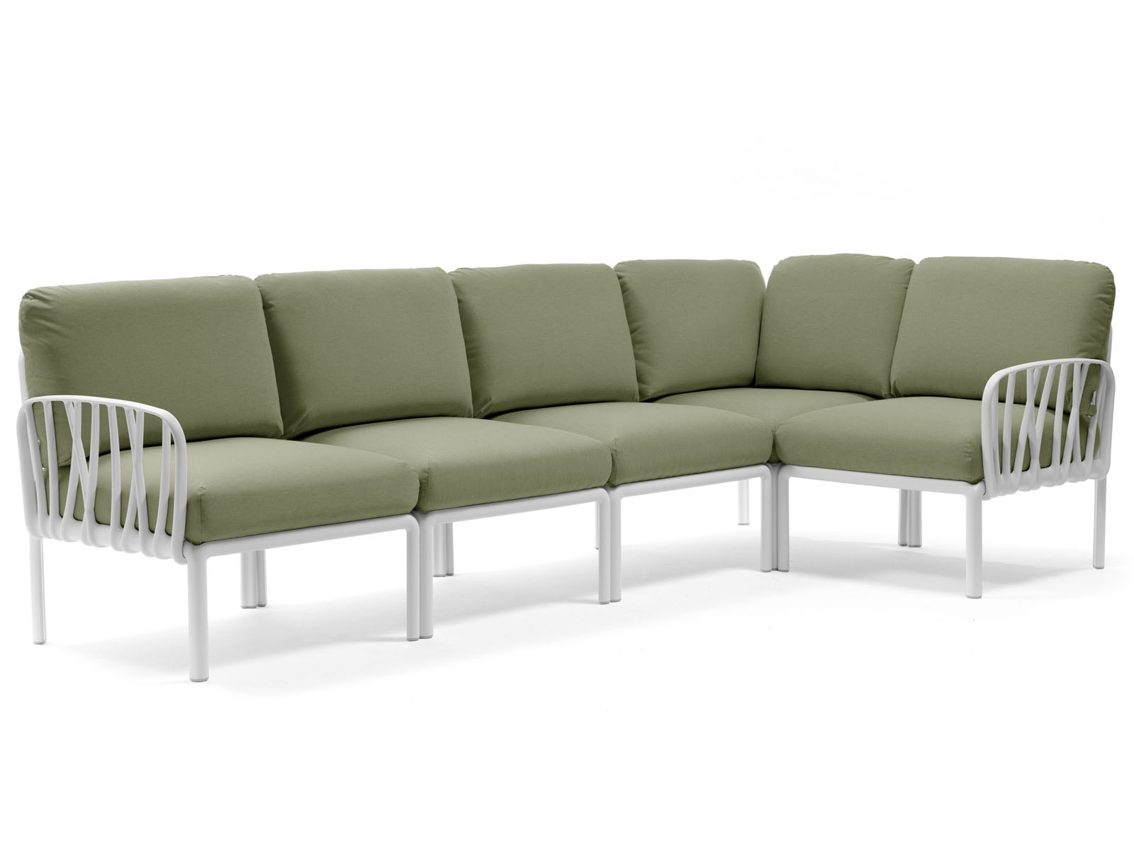 Sofa Nardi Komodo Bianco/Giungla - 5-modułowa/narożnik