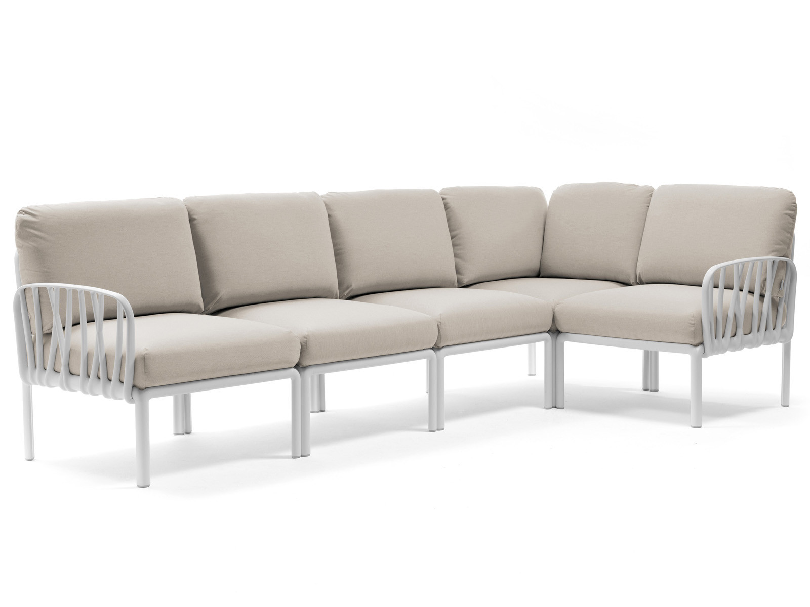 Sofa Nardi Komodo Bianco/Panama - 5-modułowa/narożnik