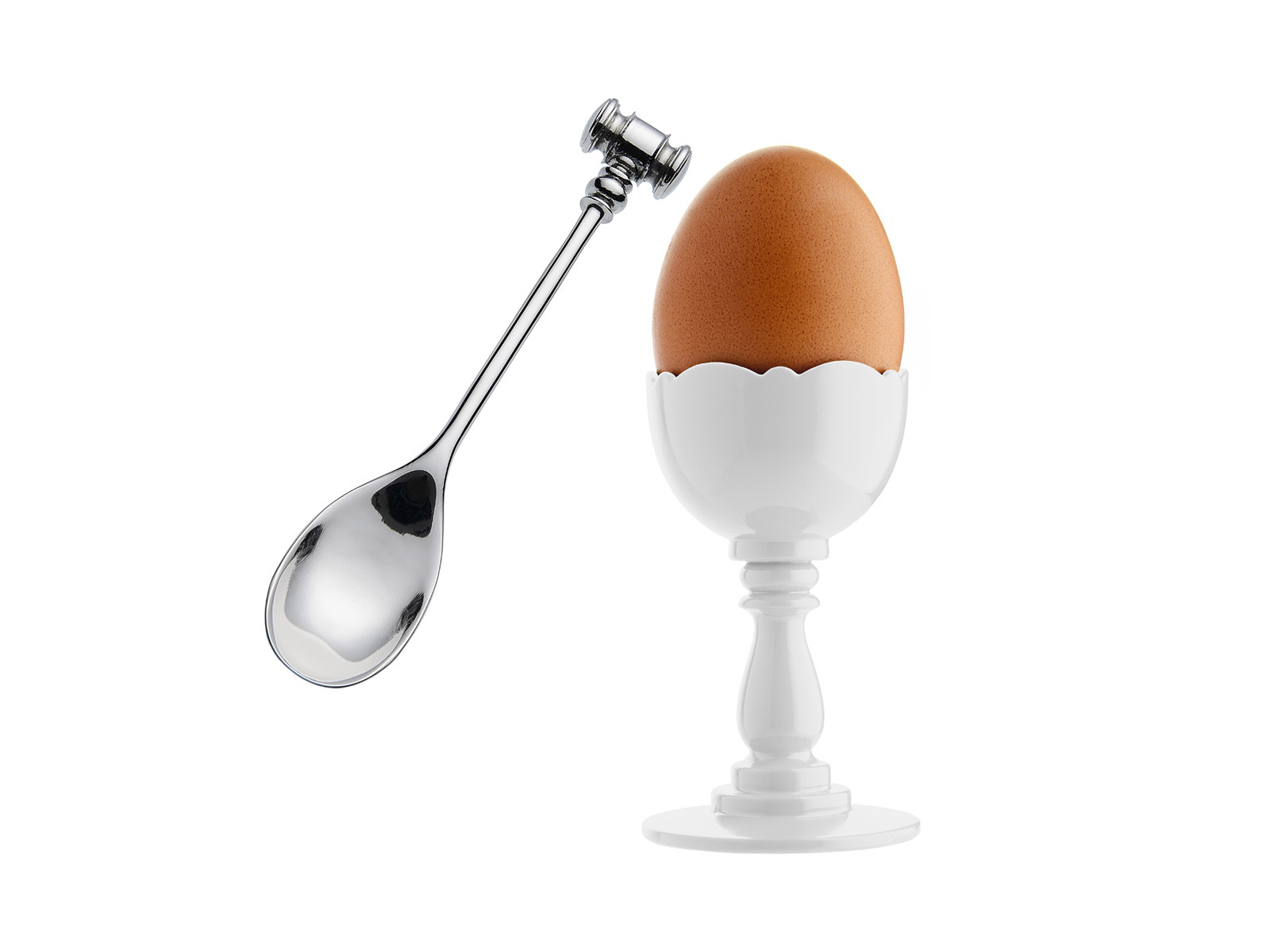 Podstawka/kieliszek na jajko z młoteczkiem i łyżeczką Alessi Dressed Egg